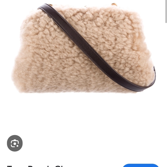 Tory Burch Small Cleo Shearling Bag - Picture 1 of 11
